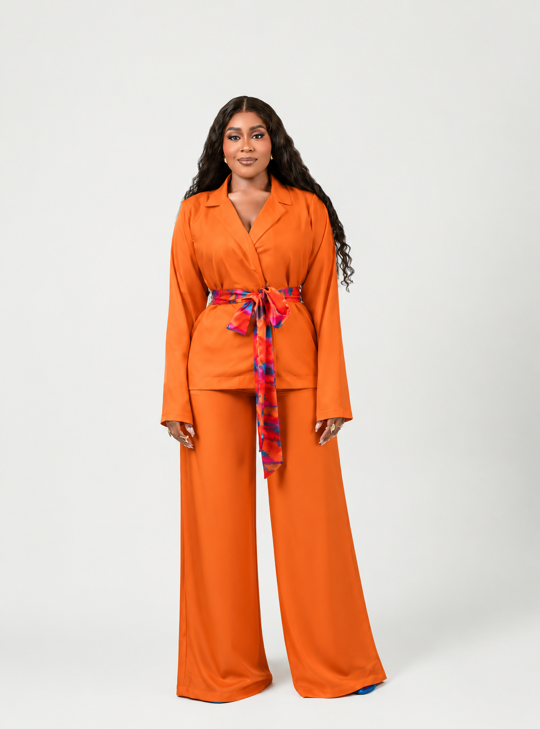 HALO PANT SET (PLAIN SET WITH PATTERN BELT) - Image 3
