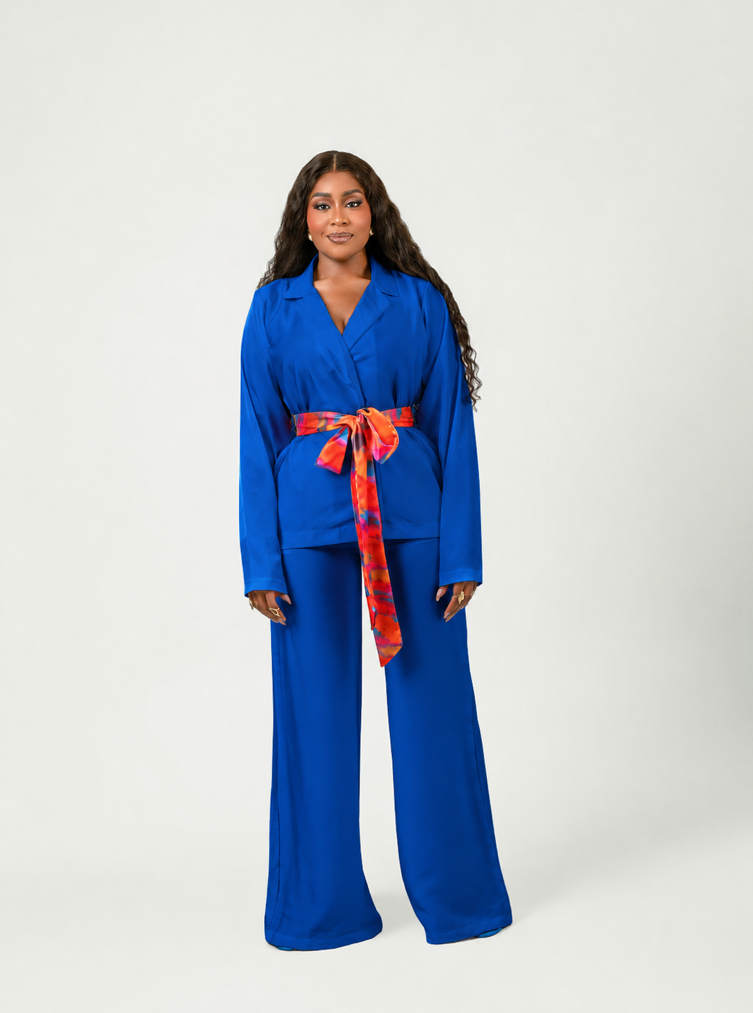 HALO PANT SET (PLAIN SET WITH PATTERN BELT) - Image 4