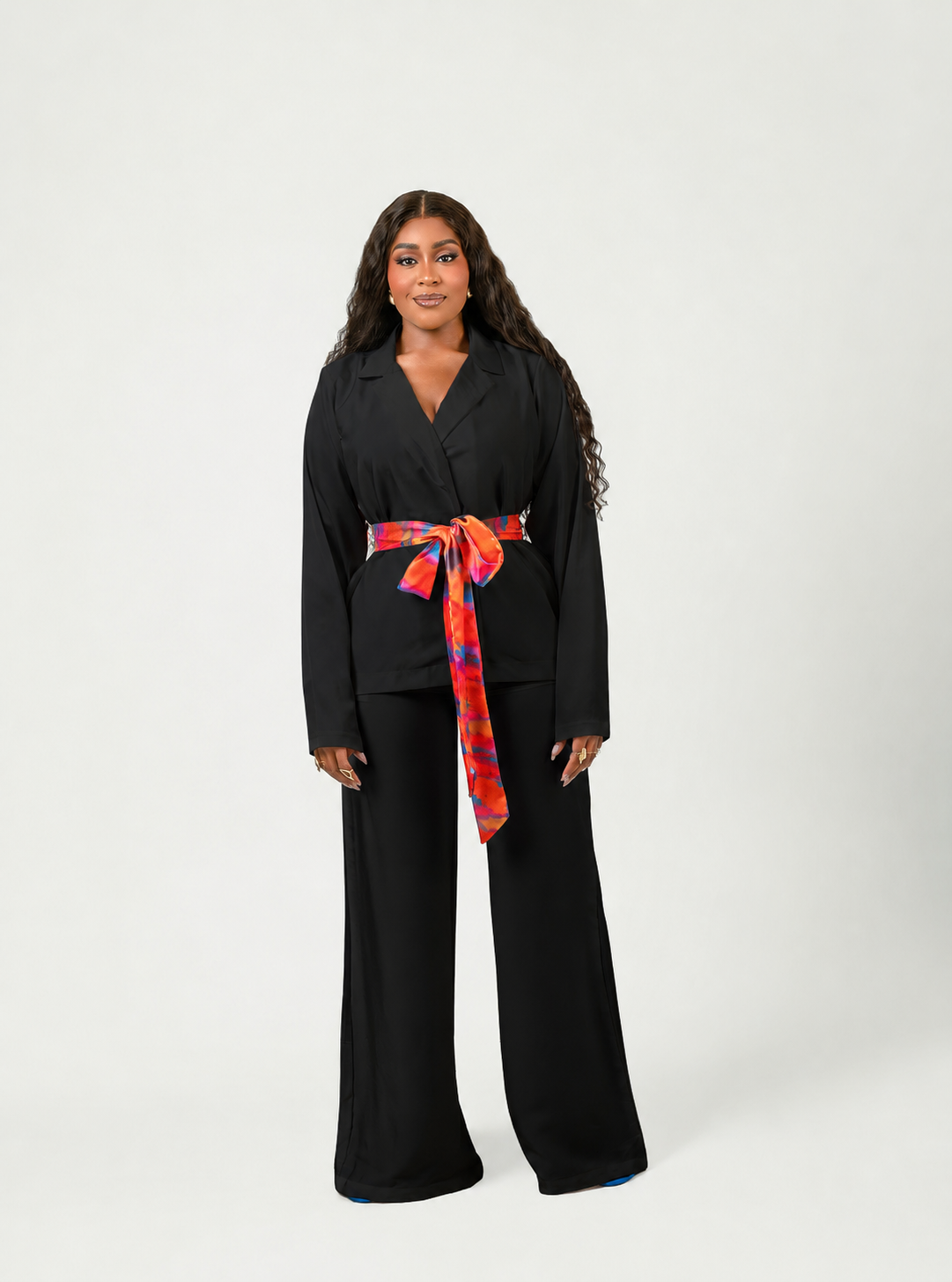 HALO PANT SET (PLAIN SET WITH PATTERN BELT) - Image 2