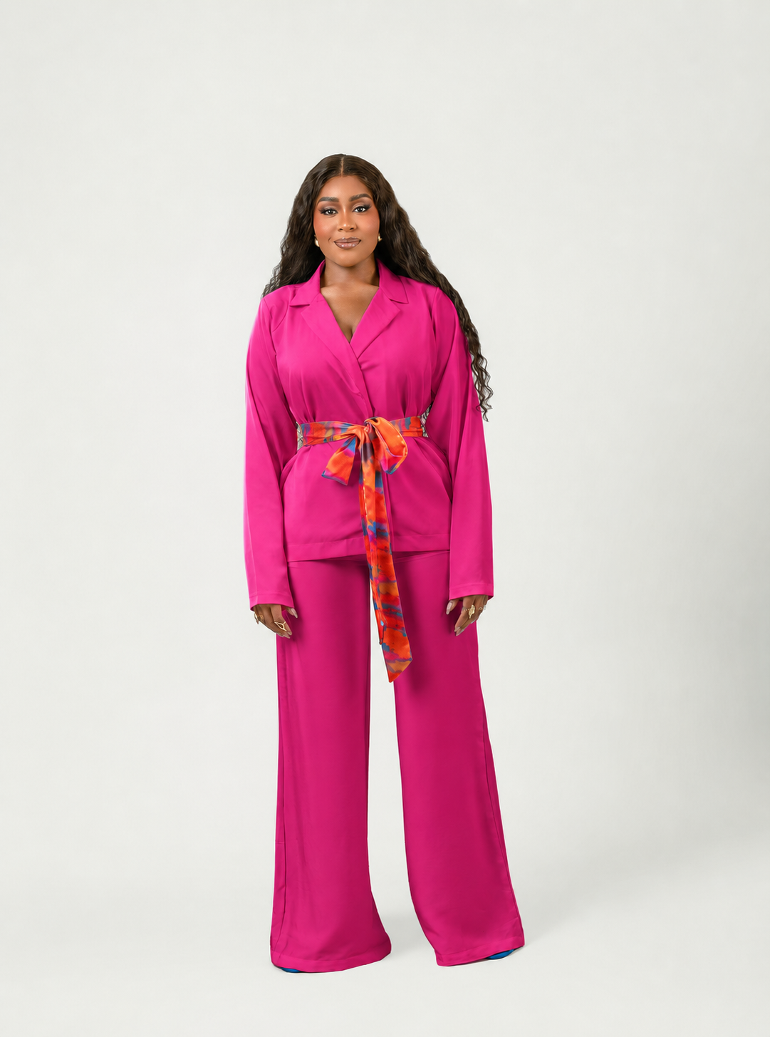 HALO PANT SET (PLAIN SET WITH PATTERN BELT) - Image 9