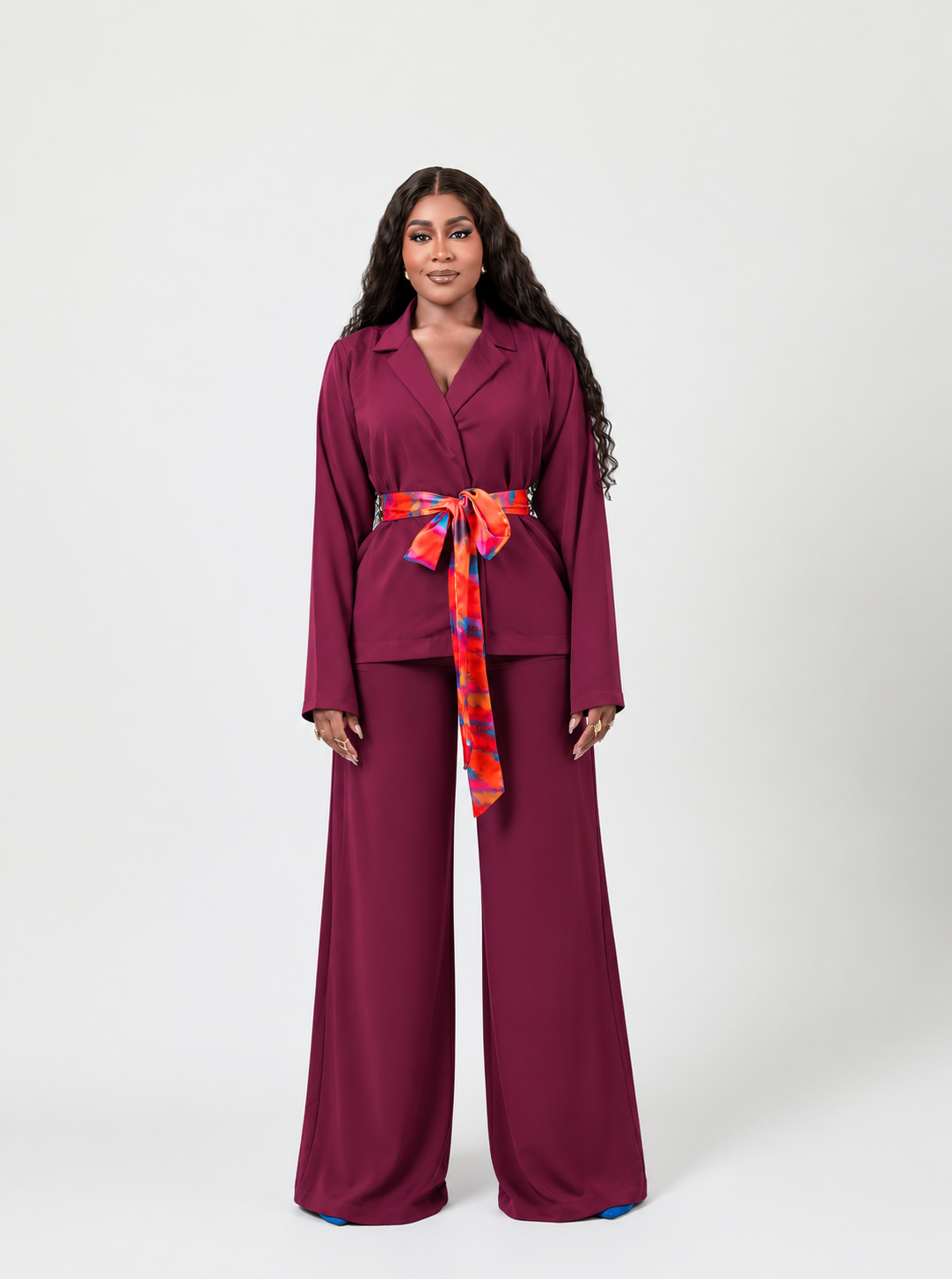 HALO PANT SET (PLAIN SET WITH PATTERN BELT) - Image 4
