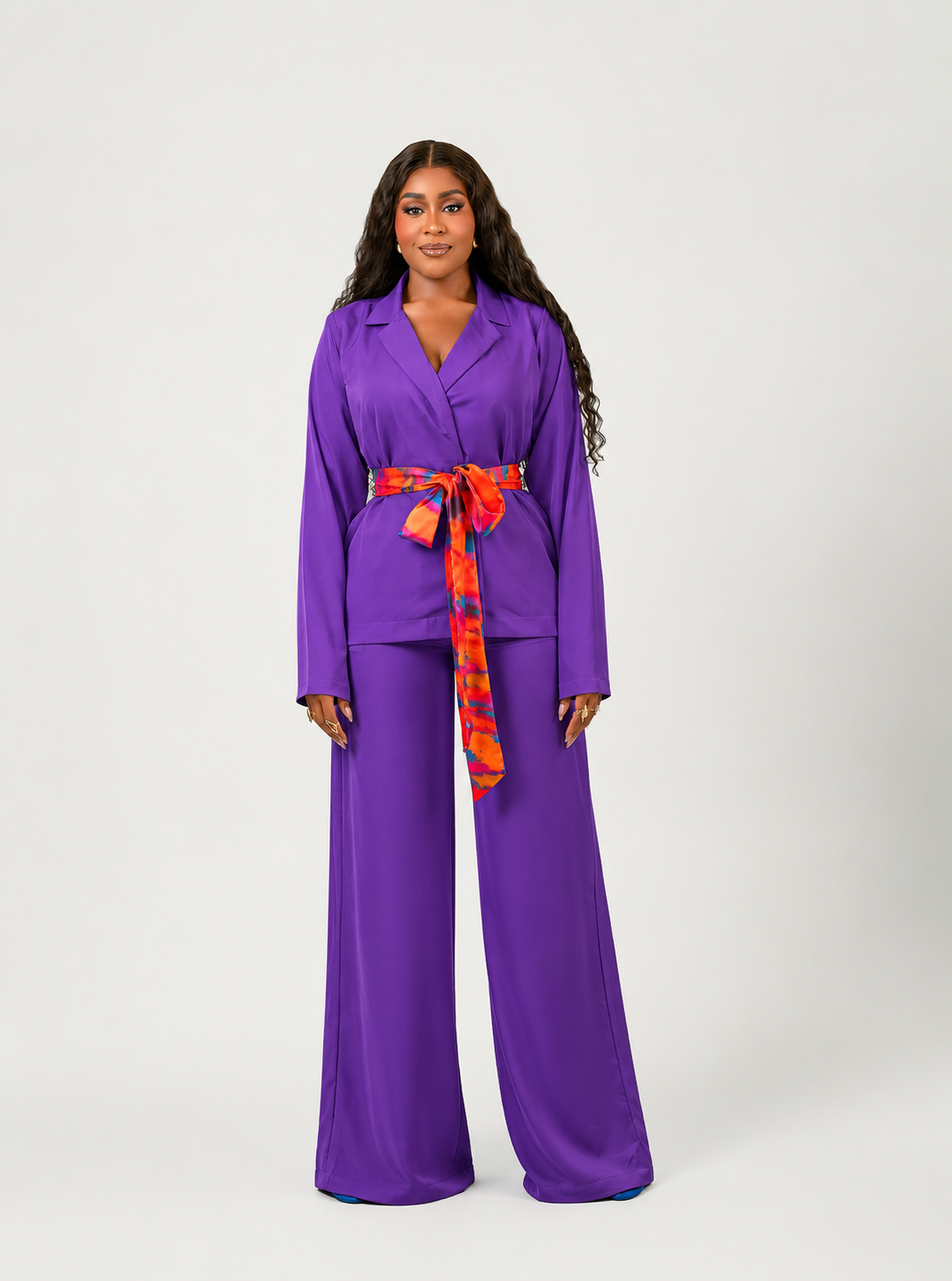 HALO PANT SET (PLAIN SET WITH PATTERN BELT) - Image 5