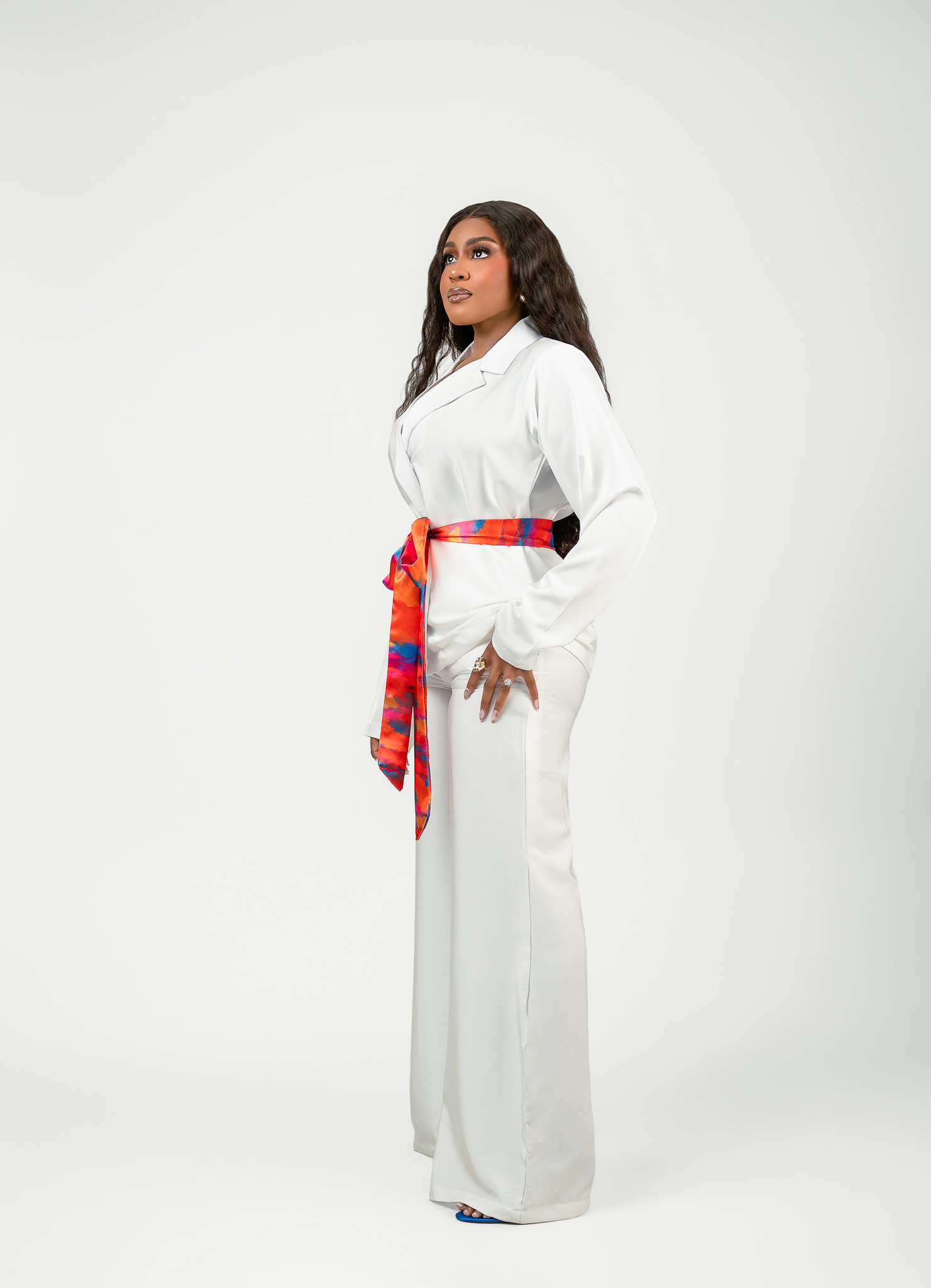 HALO PANT SET (PLAIN SET WITH PATTERN BELT) - Image 2